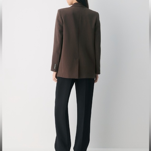 Aritzia Generation Blazer - Crepette in Rich Mocha Brown Sz 6 - Picture 2 of 4